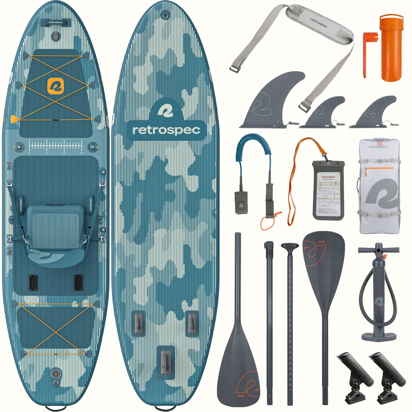 June Inflatable Fishing Paddle Board Kayak Hybrid 11’6”
